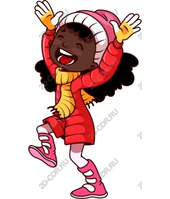  A joyful winter girl