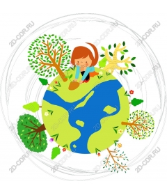  Eco-friendly child planting a tree