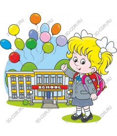 Cheerful girl with balloons