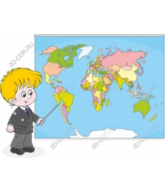 Gay boy shows a map of the world