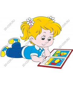  Cute girl with pictures