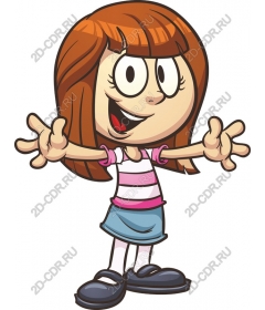 Funny cartoon girl