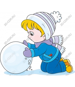 Playful winter baby