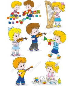Set of funny children's entertainment