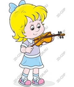 Fun girl-violinist