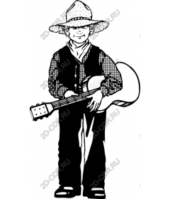  Cowboy kid with a guitar
