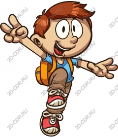 Funny cartoon boy