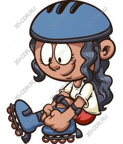  Charming girl on skates
