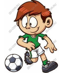 Playful football boy
