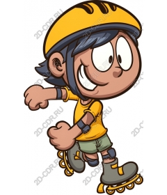  A fun roller-skater