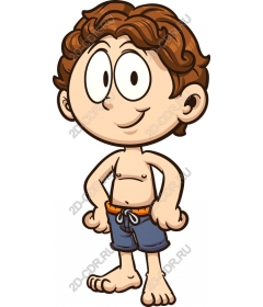 Gay boy in swimming trunks