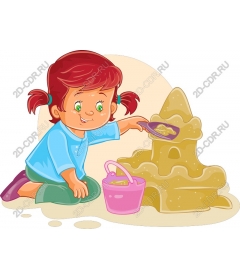 Fun building sand castle