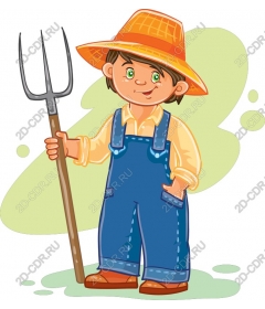 Cheerful young farmer