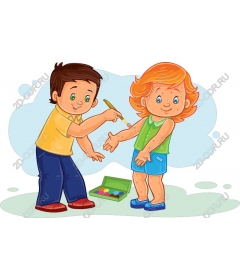 Whimsical childish painting