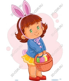  Charming girl with Bunny ears