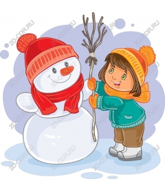 Winter's tale: the Child with snowman