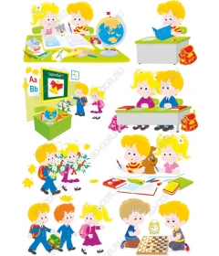 Set "Charming school days"
