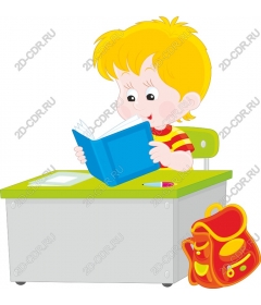  Charming boy reads