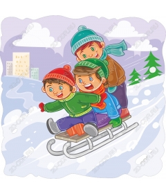 Fun winter sledding