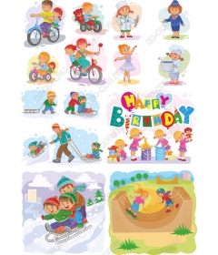 A set of "Joyful moments for children"