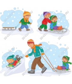 Коллекция зимних приключений на санях