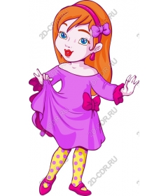  Charming girl in purple dress