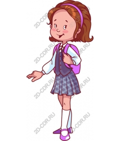 Cheerful schoolgirl