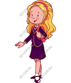 Cheerful schoolgirl