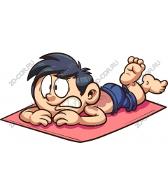  Fancy boy on the yoga Mat