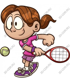 Playful tennis player