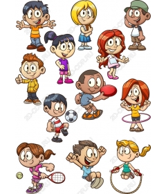 Set for children cartoon Fun