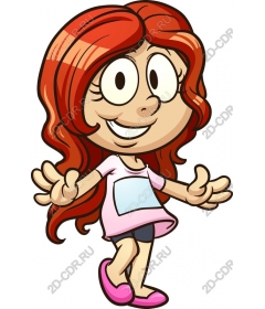 Cheerful red-haired girl