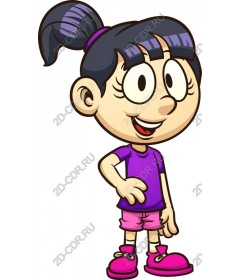 Funny cartoon girl