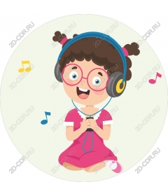 Fun music girl
