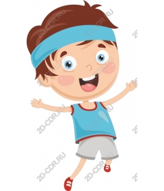 Funny cartoon boy