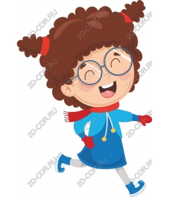  A joyful winter girl