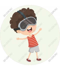  Happy children virtual reality glasses