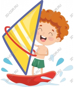  Boy windsurfer