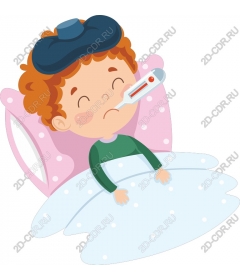  Charming sick child