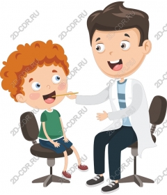 Funny dentist with your child