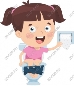 Cheerful girl, teaches himself to the pot