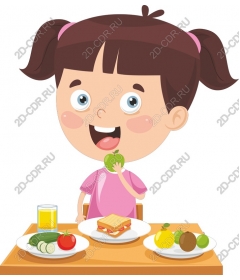 Girl eating healthy