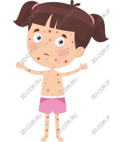 Worried girl with spots