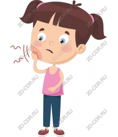  A troubled girl with a toothache