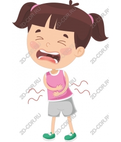  Bizarre picture upset girl holding belly