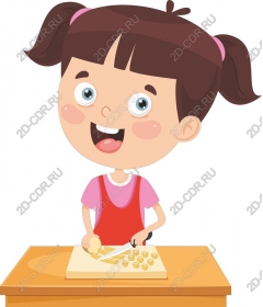  Happy cooking girl
