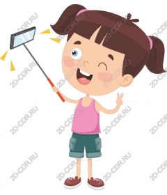 Fun girl-selfie
