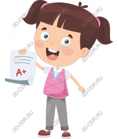 Cheerful student celebrates A+