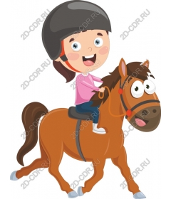 Funny horse riding
