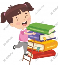  Joyful girl up the stairs with books